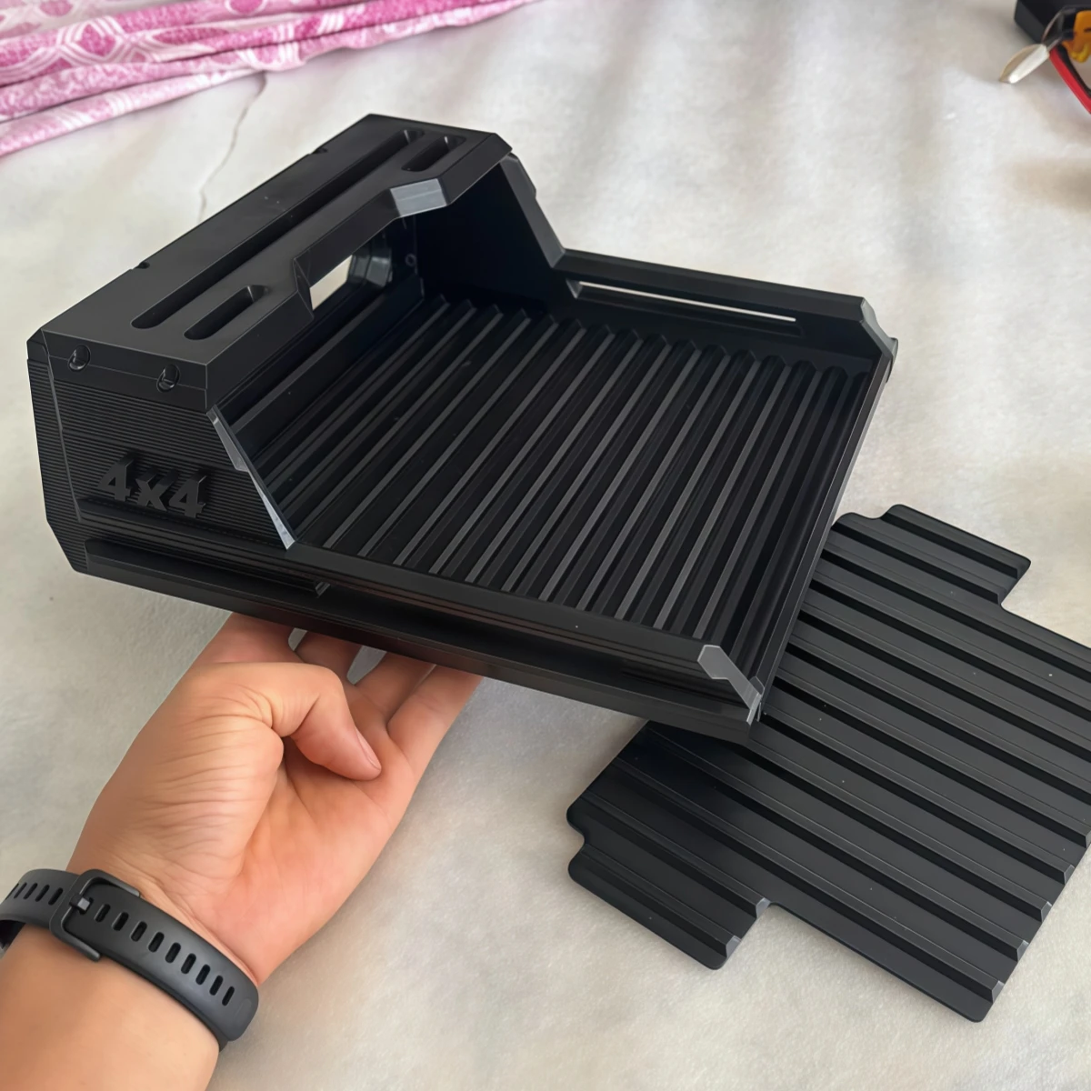 3D‑Printed Rear‑Bed‑Tail‑Trim‑Panel For LeLuhui JK07 JK07‑PRO 1/10 RC Crawler Truck‑Bed Scale‑Decor Upgrade‑Parts