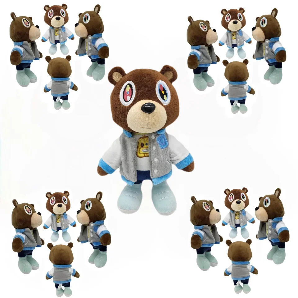 Kanye Teddy Bear Boneca De Pelúcia Recheada, Brinquedo Macio Periférico Urso Bonito Dos Desenhos Animados, Almofada, Decoração Coletar, Alta Qualidade, 26cm