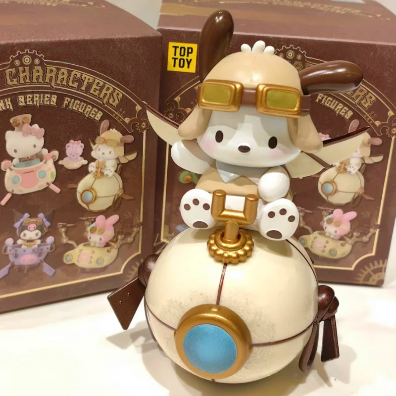 Caja ciega Kawaii Sanrio, personajes de la serie Steampunk, Kit de modelismo, adorno de escritorio, regalo, caja misteriosa, juego de moda, regalos de navidad