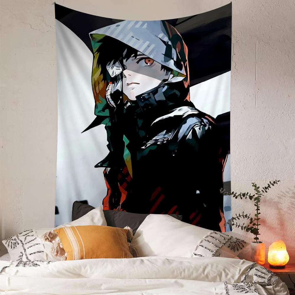 Tokyo Ghoul Tapestry Art Printing Japanese Wall Tapestry Anime Wall Hanging Home Decor