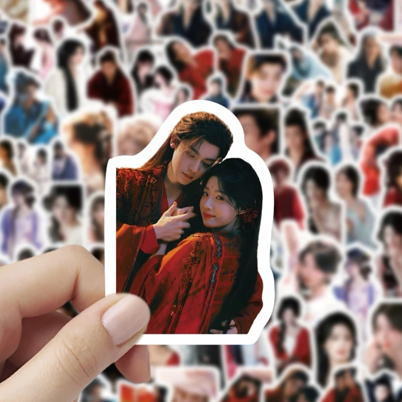 60PC/SET Neo Hou Minghao Lu Yuxiao Humanoid Stickers TV Love in Clouds Ji Bozai Ming Yi Drama Stills Hand Account Materials DIY
