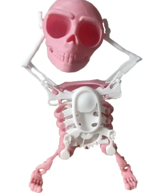 Dancing Skeleton Skeleton Toy Night Light Movable Swinging Skeleton People Trick, Trick, Relieve Stress Desktop Ornament