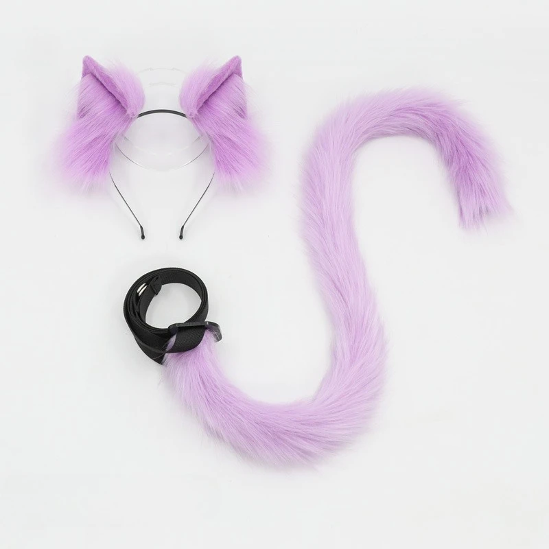 

Kawaii Plush Cat Tail Cosplay Costume Accessories JK Girl LOlita Cats Tail Party Halloween Cosplay Props 80cm Faux Animal Tail