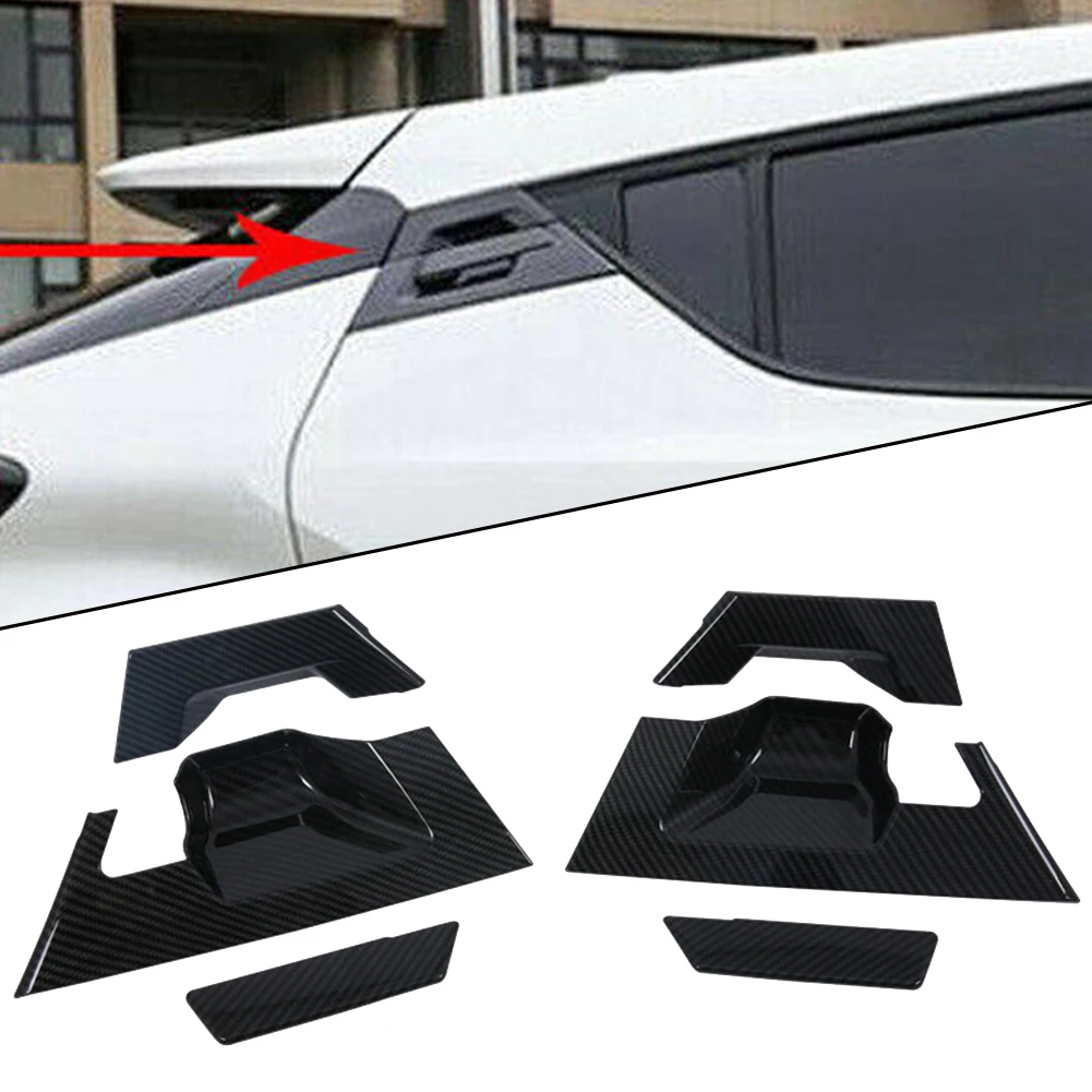 

For Toyota For CHR 2016-2021 Carbon Fiber Car Rear Door Handle Bowl Cover Trims Easy Installation Car Accessories