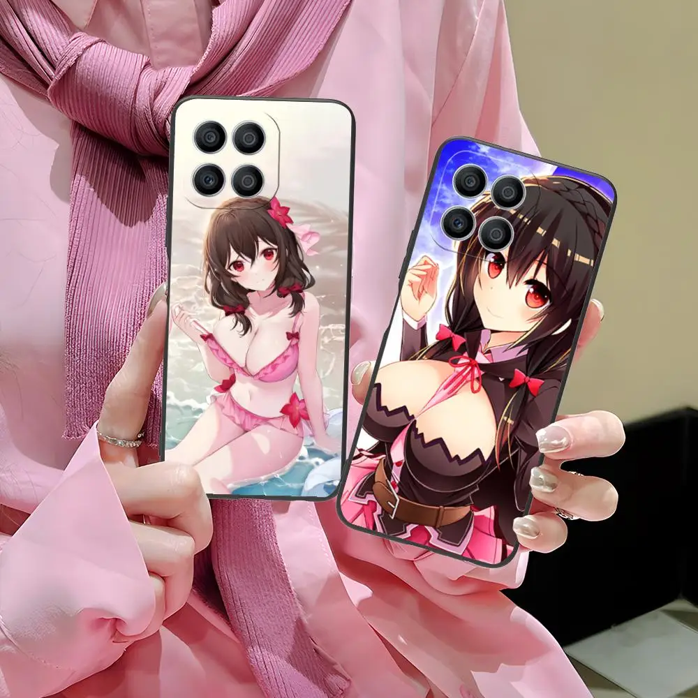 Konosuba Yunyun حافظة هاتف محمول لهاتف Honor 90 80 70 60 50 30 20 10 9 8 7 Pro S SE Lite 5G غطاء طباعة ملون جميل