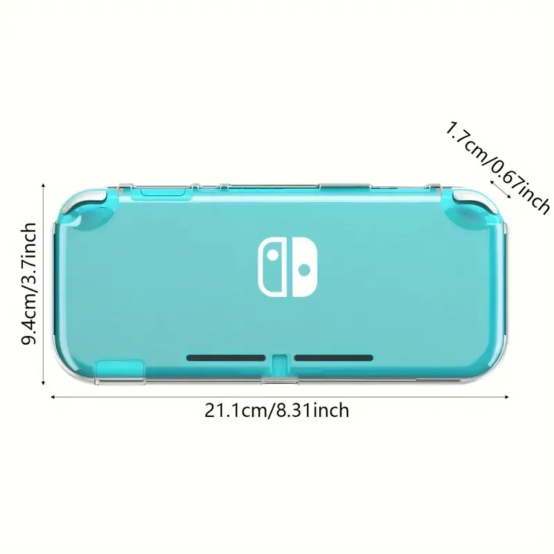 Transparent TPU Switch Lite Case - Shock-Absorbing Softshell Protector, and Crystal-Clear Console Case for Nintendo Switch Lite