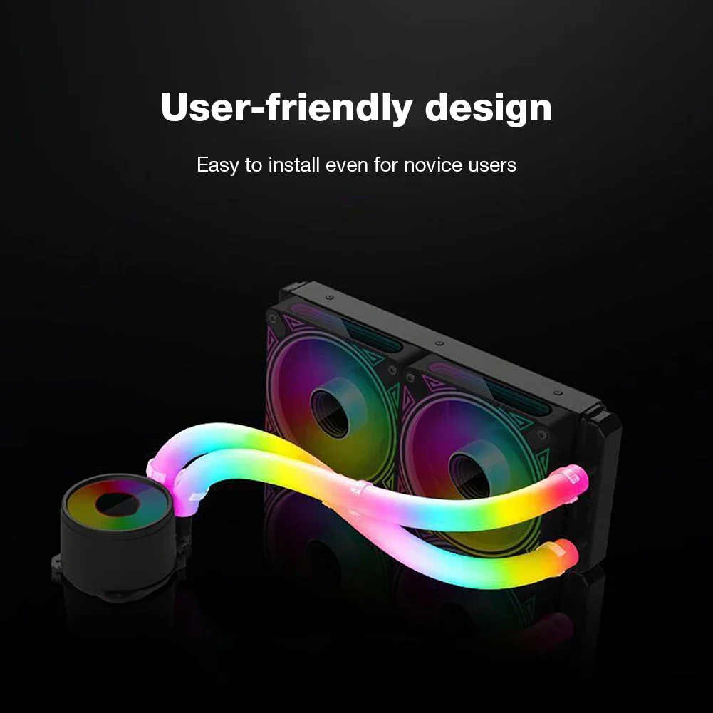 

Силиконовый светящийся рукав Aura Sync 5 в 3Pin ARGB с водяным охлаждением, мягкая трубка, жилет для компьютера, 2 шт.