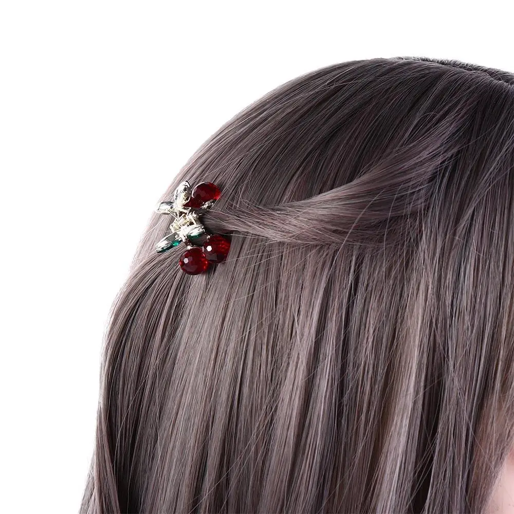 Sweet Little Grab Clip Mini Crystal Diamond strass Hairpin stile coreano copricapo accessori per capelli femminili artiglio per capelli ciliegia