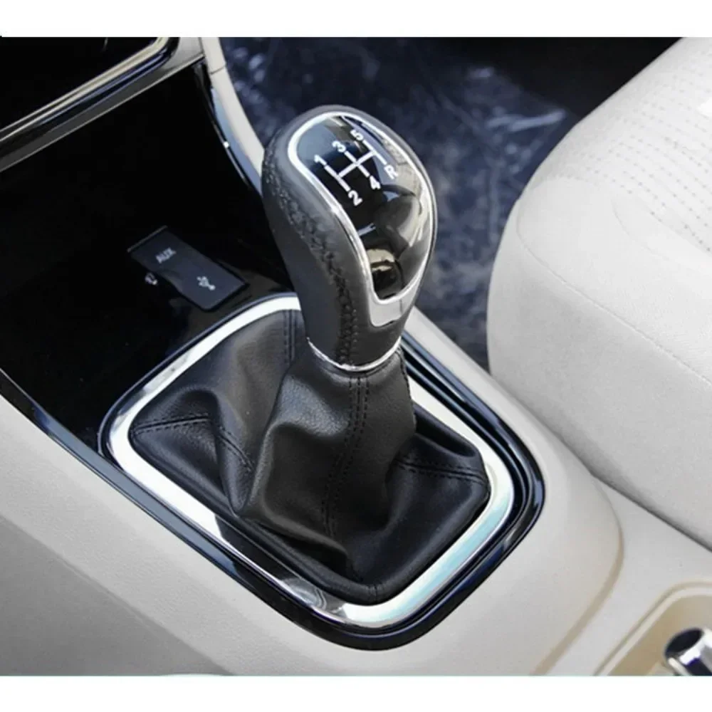 5/6 Speed Universal R PU Leather Gear Shift Knob Manual Car Gear Stick Head Shift Replacement Knob Modified Shift Head