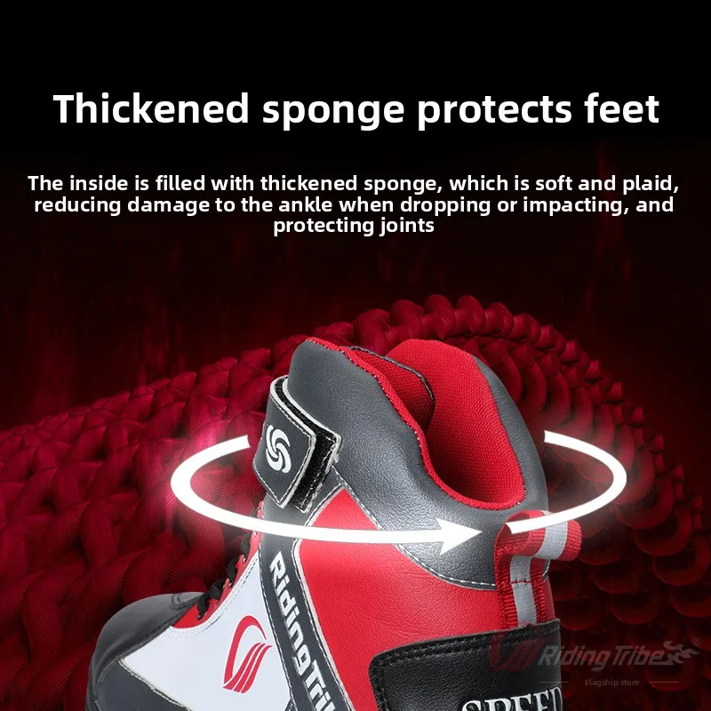 

Motorcycle Riding Boots Locomotive Men Anti-fall Anti-splashing Breathable Four Season Unisex Off-road Racing Shoes