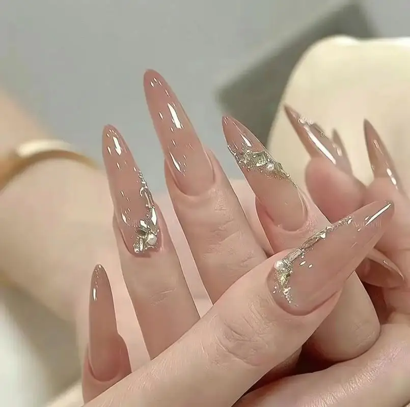 Vernis Gel Nude Lacté – Manucure Gel Rose Translucide, Vernis Gel UV/LED Haute Brillance Soak-Off, Vernis Gel Mat