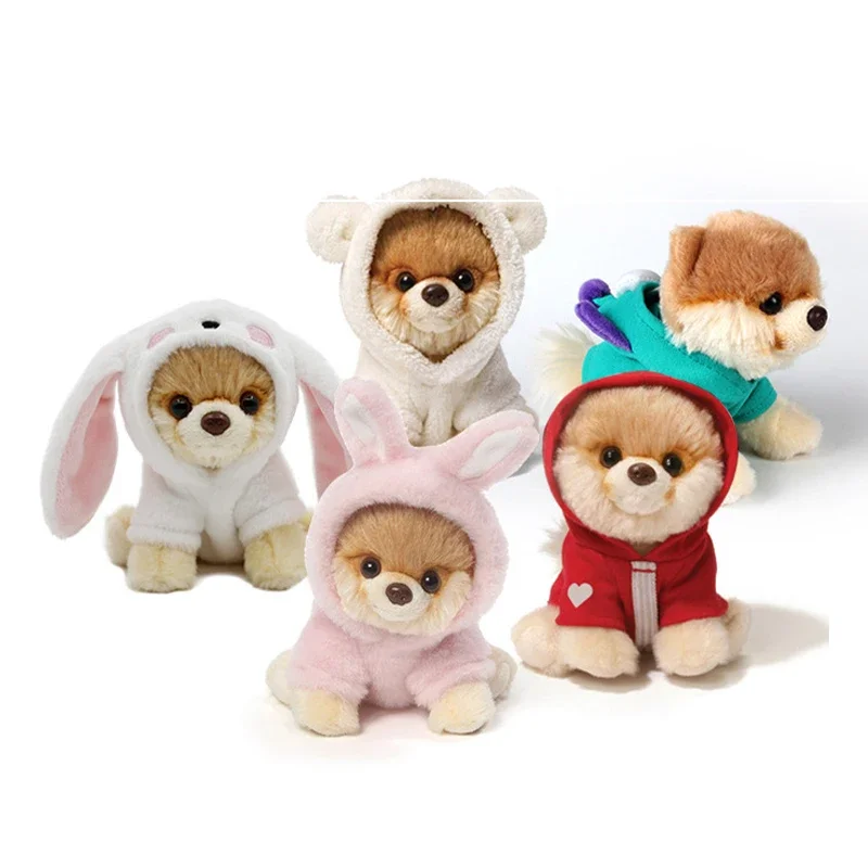 Itty Boo Dog ตุ๊กตาสัตว์ปอมเมอเรเนียนสำหรับเด็ก Kawai Room Toy13cm ของเล่น