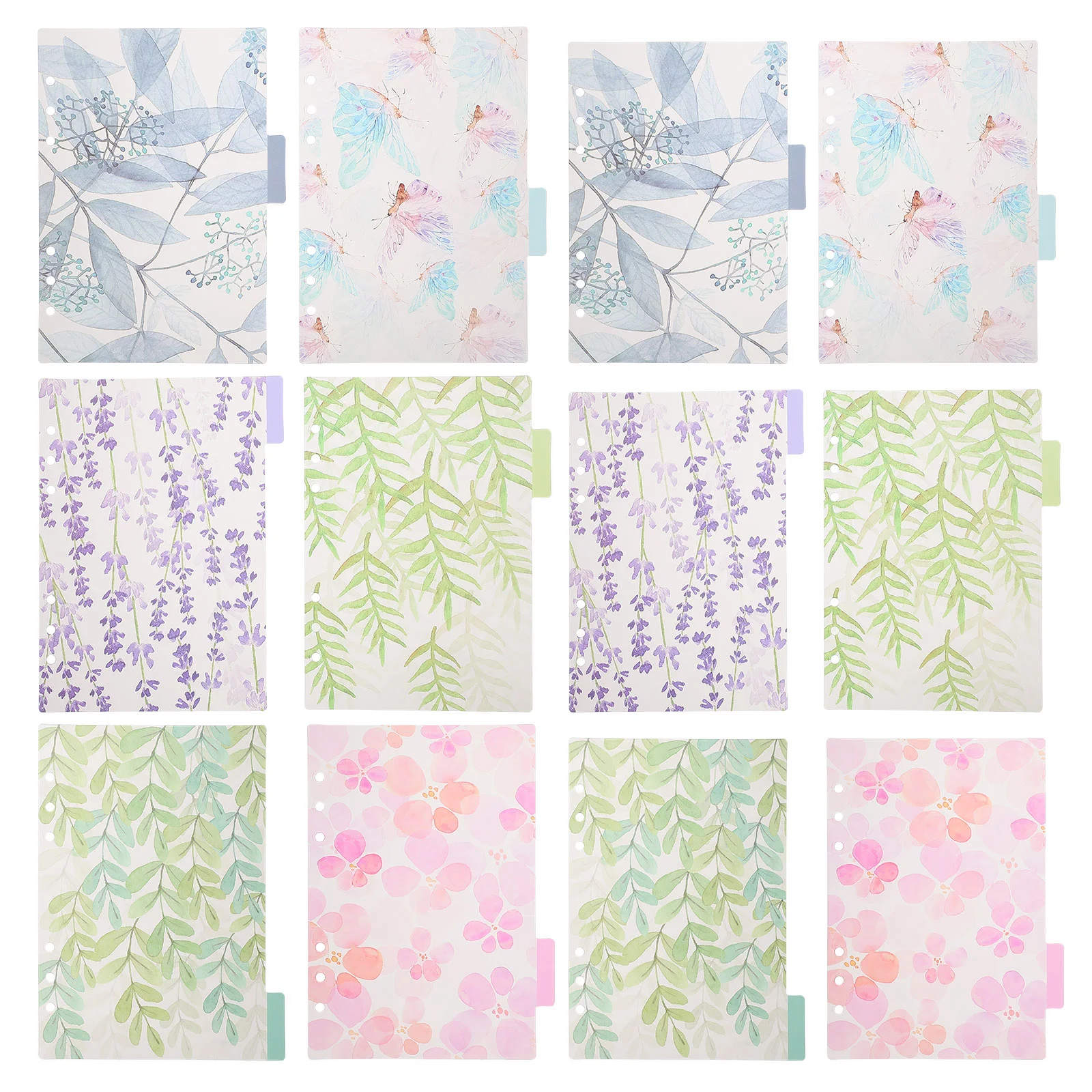 PP Index Classified Labels Colorful Index Binder Dividers (Assorted Color)