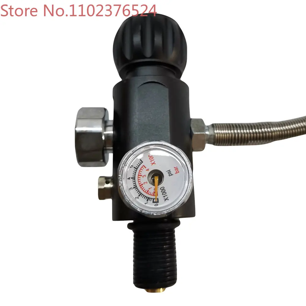 PCP Paintball Scuba Tank valve Air Fill Station Charging Adapter With 20'' High Pressure Hose