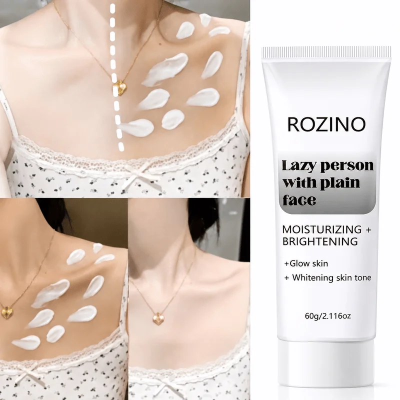 60g Lazy Makeup Cream, Skin Moisturizing Cream, Deeply Hydrating, Nourishing the Skin, Refreshing and Non-Sticky, Applies Naturally to the Face Without Looking Fake, Waterproof and Sweat-Proof, Leaves No Residue, Can Be Safely Applied to the Face, Neck, Arms, Underarms, and Legs, Light Beige Skin Care Cream, Convenient for Working Professionals and Busy People Who Don'T Like to Apply Makeup, Just One Swipe and You Can Easily Go Out, Suitable for Both Men and Women, Perfect as a Gift for Mothers and Girls