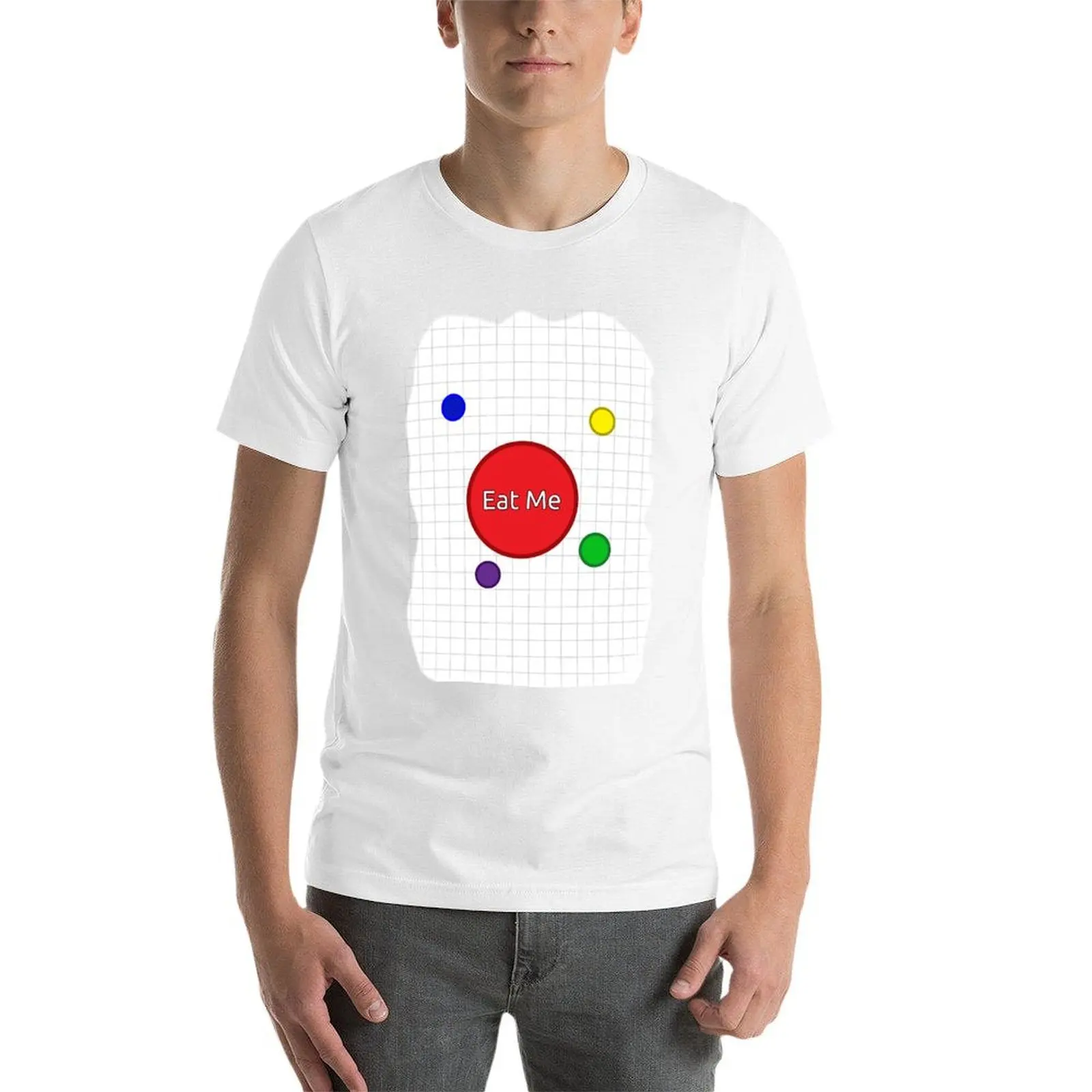 Agar.io - تي شيرت أكلني من القطن تي شيرت رجالي تي شيرت للرجال