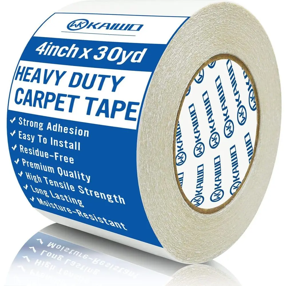 

Heavy Duty Double Sided 4 INx30YD Carpet Tape for Rugs on Carpet, Perfect Rug Gripper, Holding Area Rugs, Hardwood, Outdoor Rugs