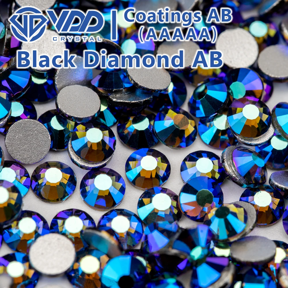 VDD SS4-SS30 076 Black Diamond AB Top Quality Glass Rhinestones Crystals Strass Flatback Stone For Nail Art Craft Decoration