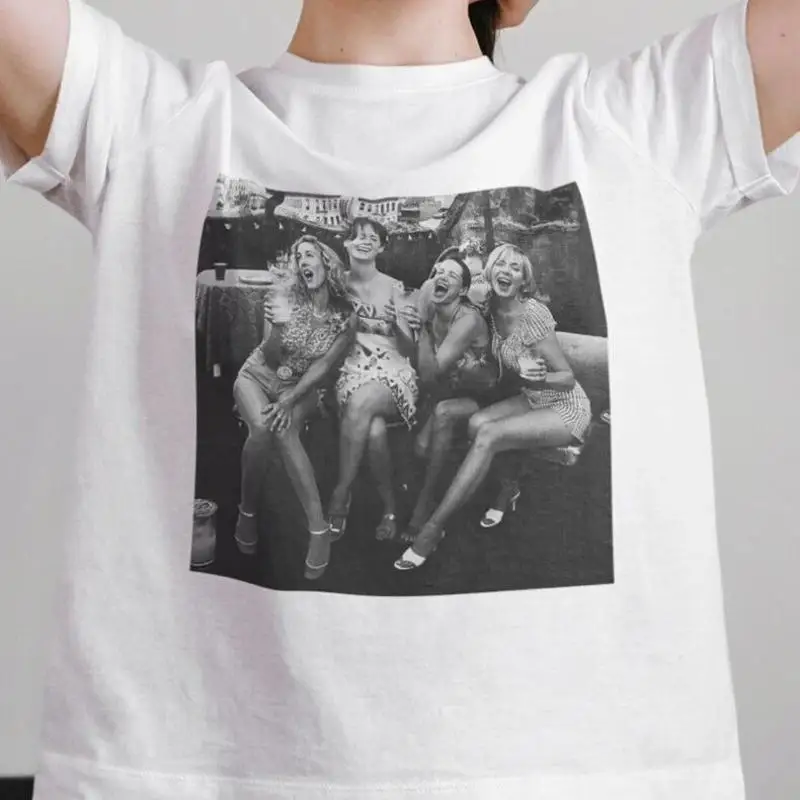 Black and White Sex and The City Movie Shirts Vintage Carrie Miranda Samantha