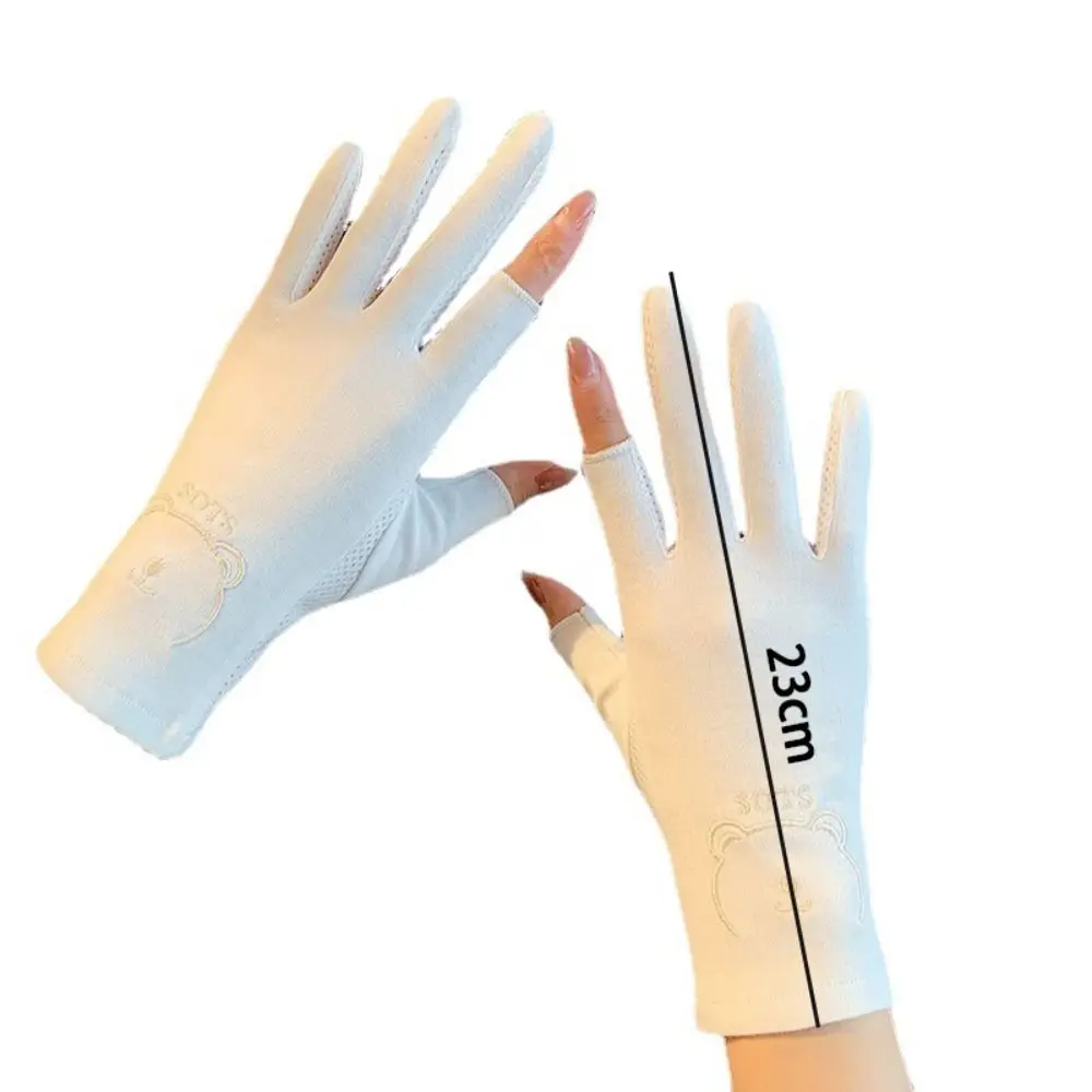 قفازات نسائية جديدة مضادة للأشعة فوق البنفسجية تعمل باللمس قفازات قابلة للتنفس رقيقة غير قابلة للانزلاق قفازات واقية من الشمس صيفية