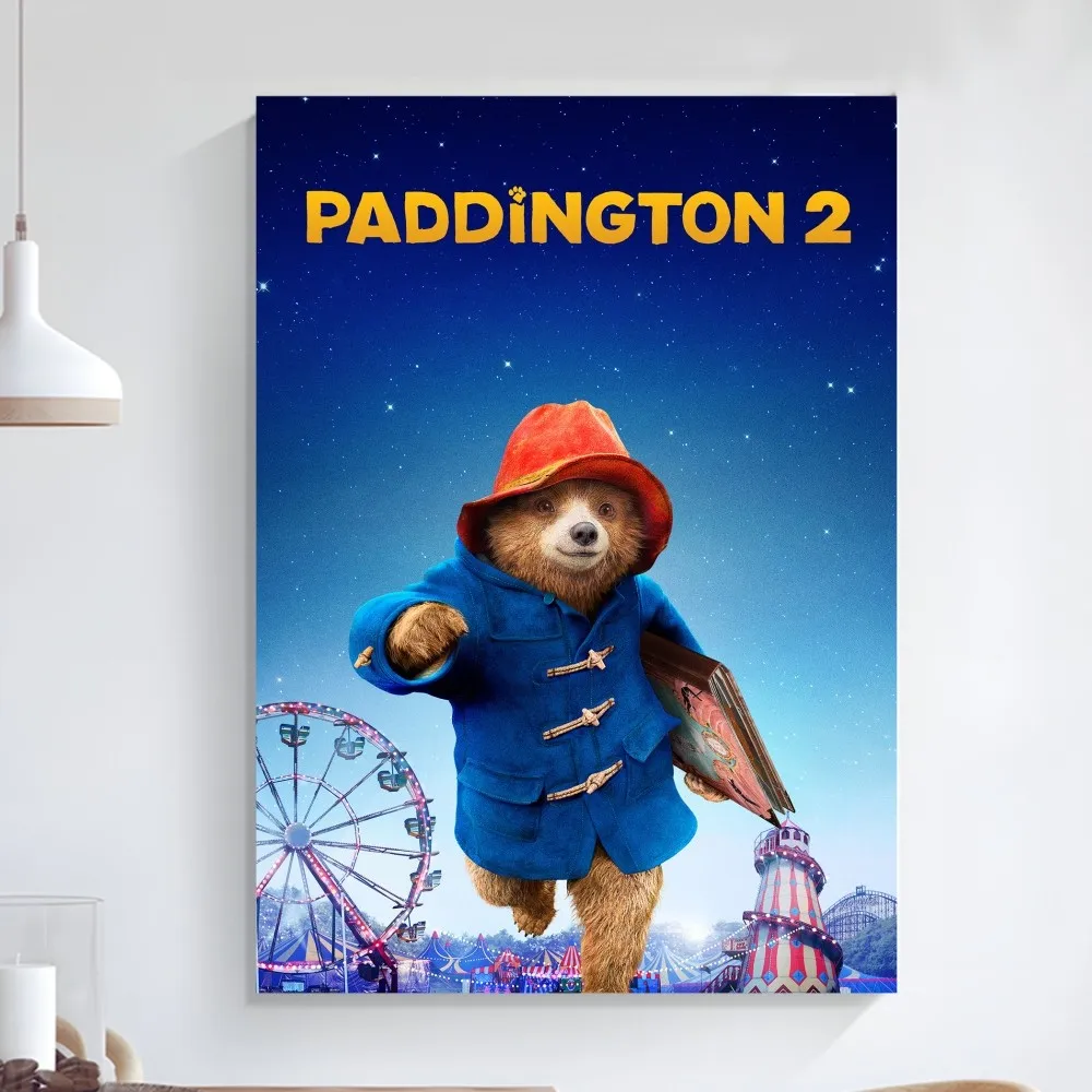 P-Paddington Movie Poster Art Self-adhesive Art Small Poster HD Quality Poster Wall Art Painting Study Wall Decoration