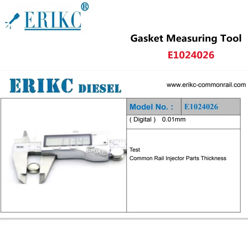 ERIKC E1024026 Injector Parts Thickness Electronic Digital Vernier Least Count 0.01mm or 0.0005 Inch Price Electronic Digital