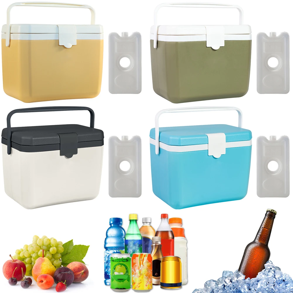 6L Insulated Portable Cooler Large Capacity Fresh-Keeping Incubator Wear-Resistant Drink Cooling Bucket for Outdoor Tailgating