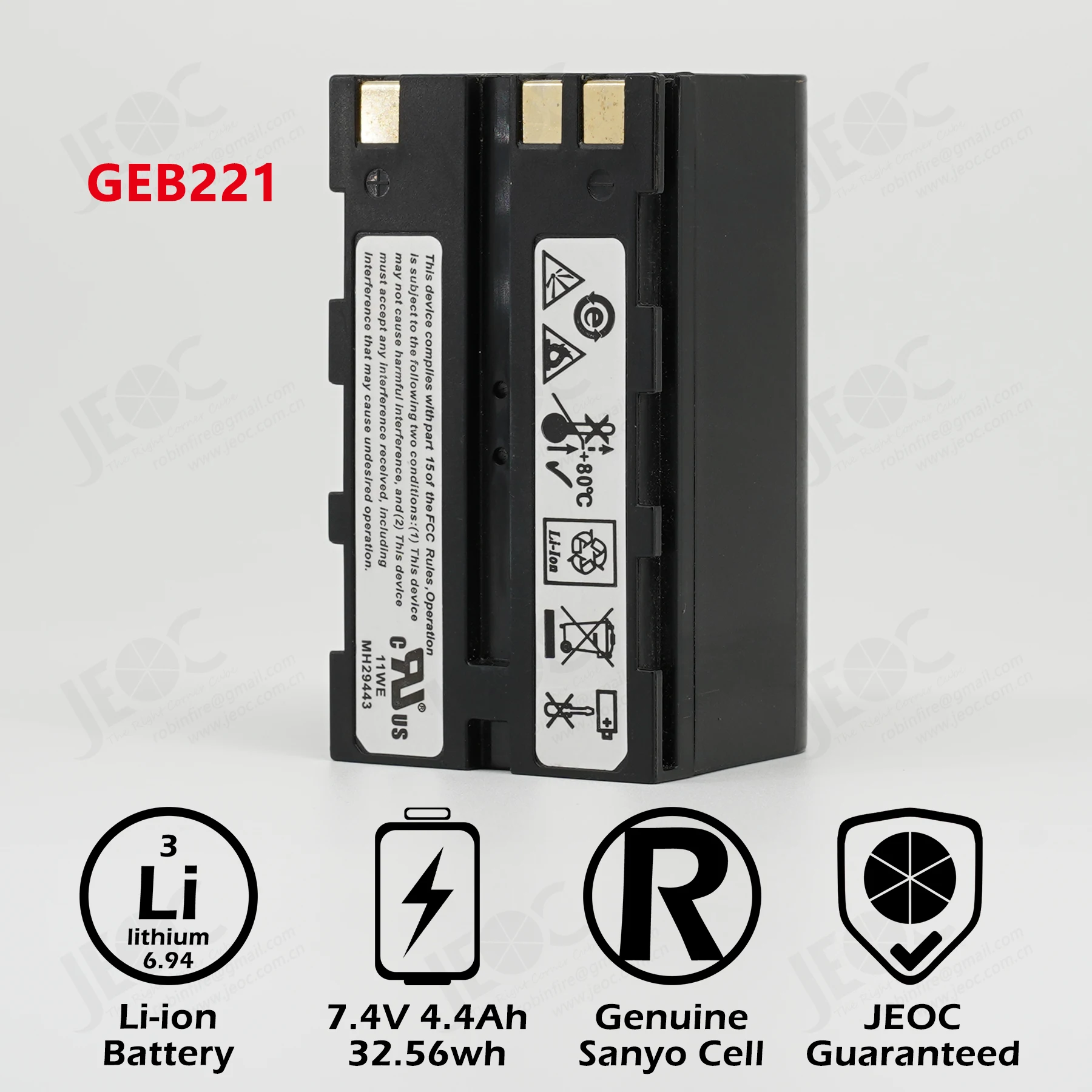 JEOC Replacement Battery of GEB221  GEB211 GEB212, for Leica TS02/06/09/1200 Series Totalstation