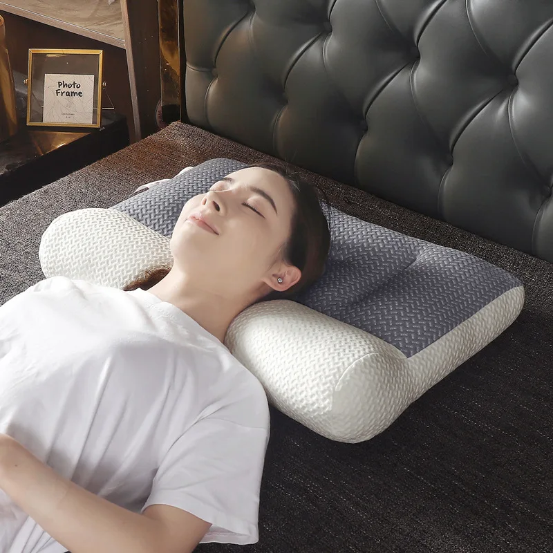 Pillow Help Sleep And Protect The Neck Cervical Orthopedic Household Soybean Fiber SPA Massage Pillow For Sleeping Neck New