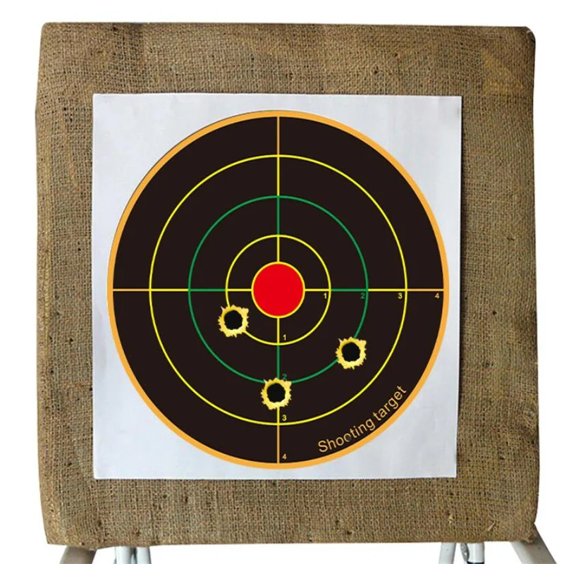 

8 Inch Self Adhesive Target Shooting Sticker 10 Pack Splatter Reactive Targets Paper for Gun Pistol Rifle Airsoft Air Rifle