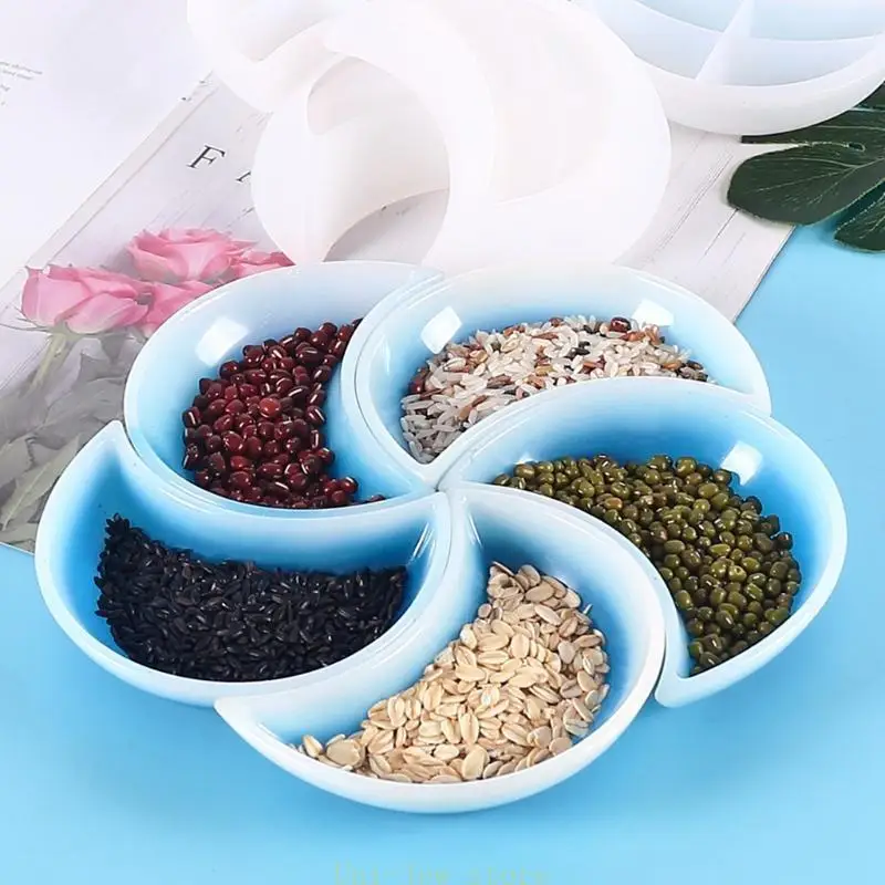 

40GB Moon Shaped Dish Mold Storage Box Resin Molds for Resin Casting Large Epoxy Resin Mold for Artificial Agate Sheet