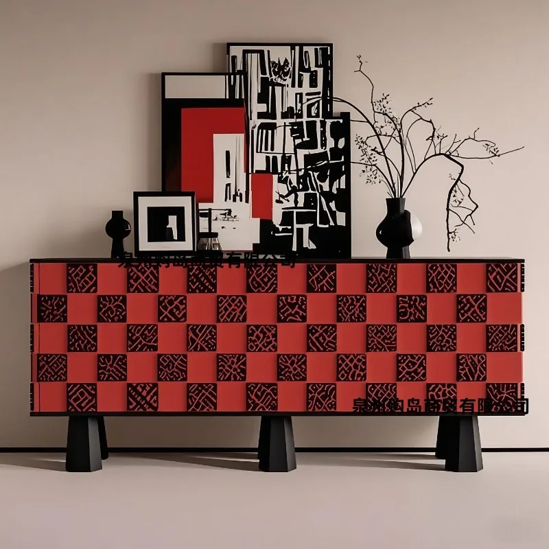 

Original Italian minimalist paint dining side entry solid wood porch storage cabinet locker decorative cabinet