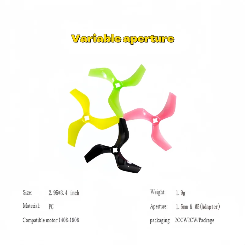GEMFAN D75-3 75 mm three blade propeller contra 3 in ducted propeller 1408-1808 motor FPV propeller