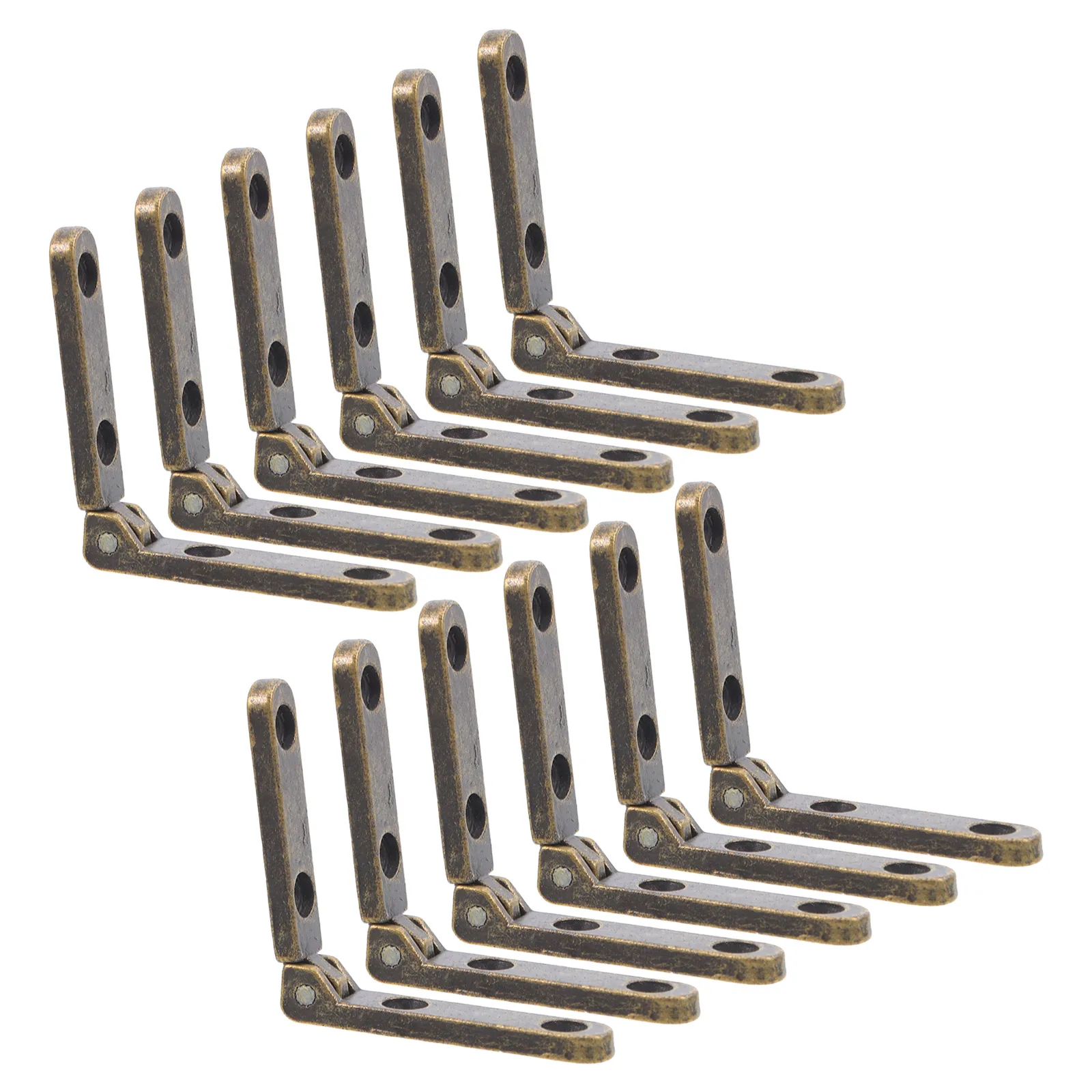 

12 Pcs Wooden Box Hinge Hinges for Cabinet Doors Decorative Boxes Heavy Duty Metal