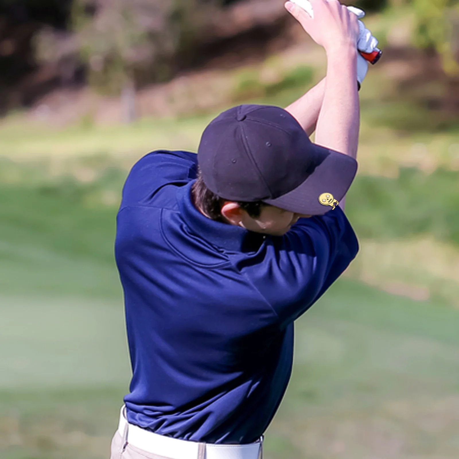 

Durable Gold Skull Golf Hat Clip Metal Ball Marker Caps Holder Professional Golf Training Accessories Hat Ball Marker Clip