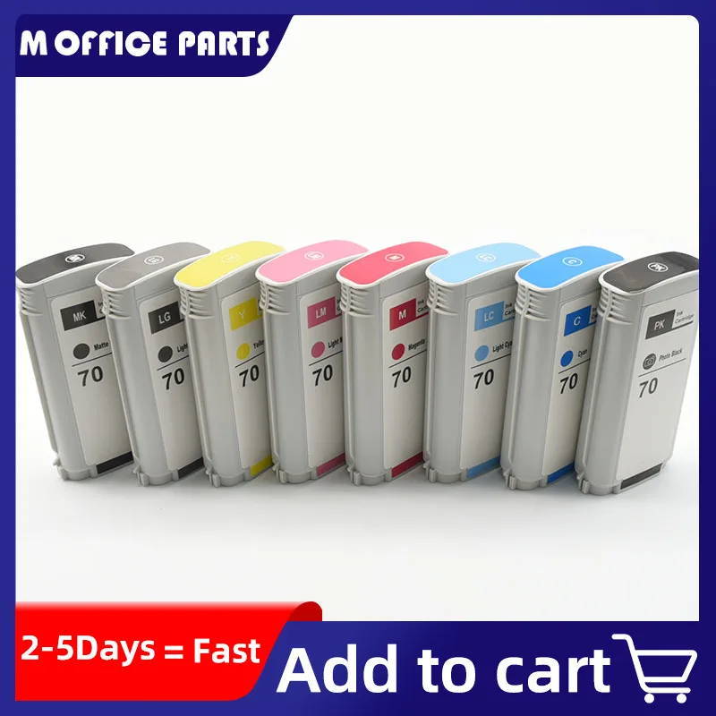 Compatible for HP 70 HP70 Ink Cartridge For HP Designjet Z2100 Z3100 Z3200 Z5200 Z5400 with Full Ink and Chip Plug & Play