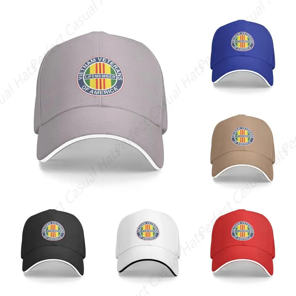 

Classic Vietnam Veterans Of America Unisex Sandwich Cap Baseball Cap Plain Dad Cap Adjustable Casquette Hat