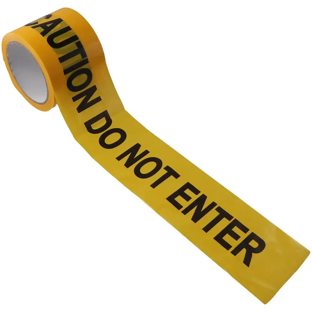 Yellow Caution Tape Roll Do Not Enter, Halloween Caution Tape Safety Barrier Hazard Warning Barricade Tape for Danger/Hazardous