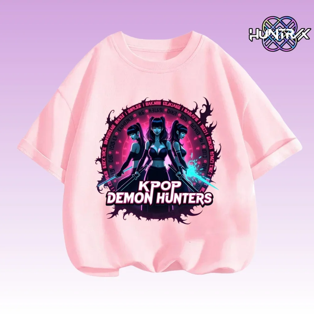 

Детская одежда KPop «Охотники на демонов» 2025, популярная хлопковая футболка в стиле аниме Harajuku, повседневная рубашка для девочек, подарок, модные футболки с фильмами для малышей