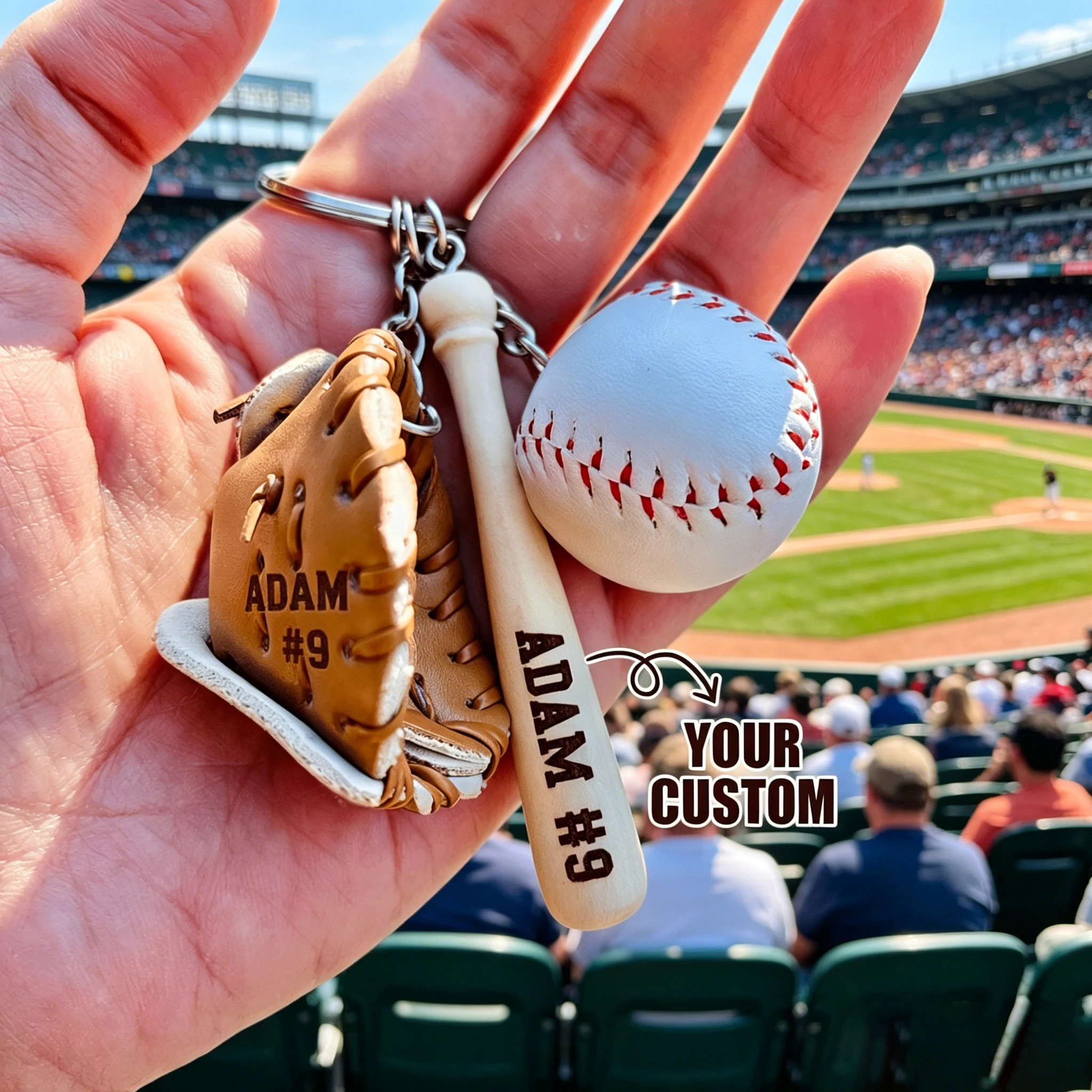 

Exquisite Custom Mini Baseball Keychain Delicate Sports Souvenir Gift For Boyfriend Dad Father Graduation Birthday Present
