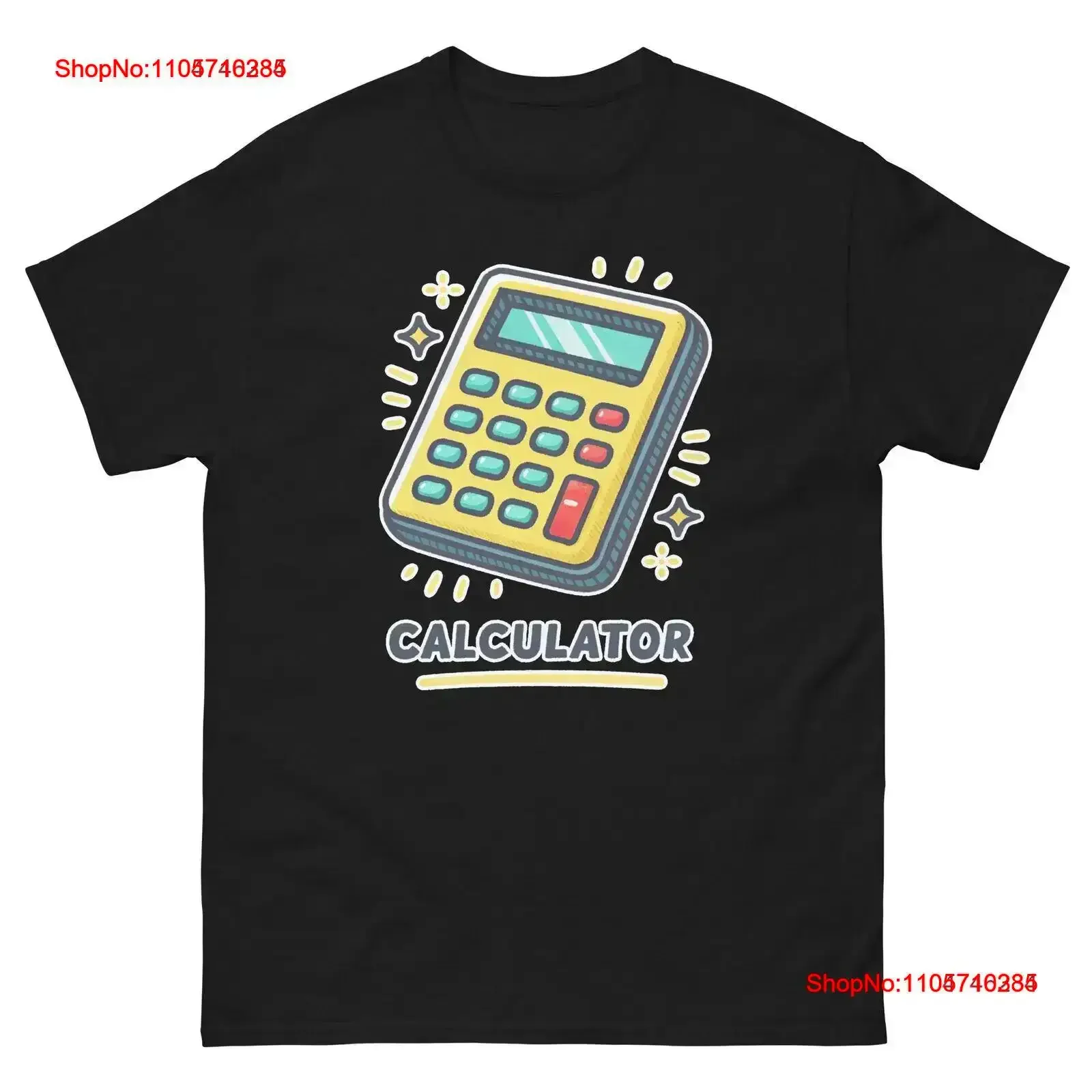 Calculator School Classroom Object Office Teacher T Shirt vintage Washed Casual Comfortable Stretched graphic Soft vintage