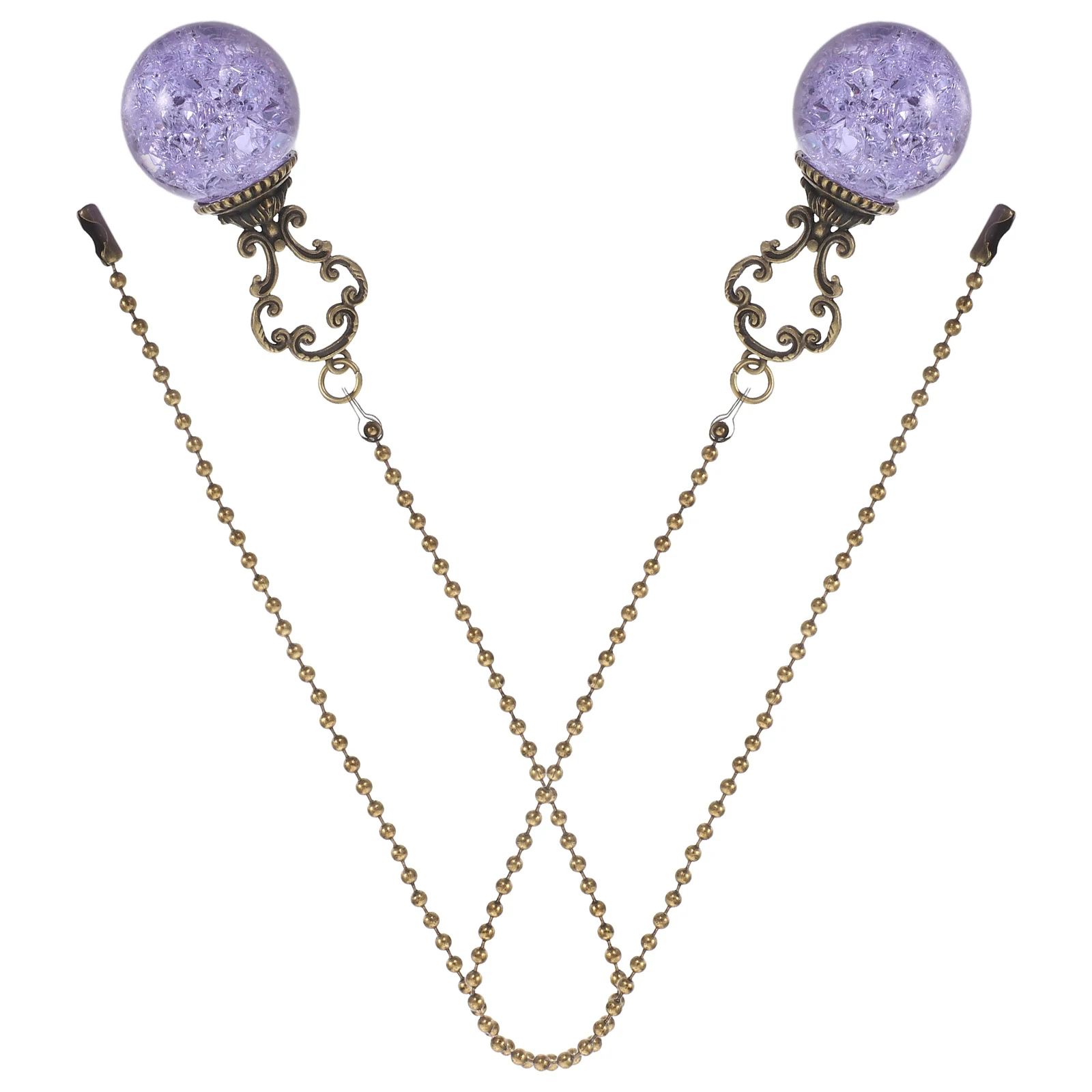 

2pcs Pull Pendant Extension Fan Switch Beaded Crystal Ceiling Fan Extender Replacement Light Fixture Chain For Ceiling Light