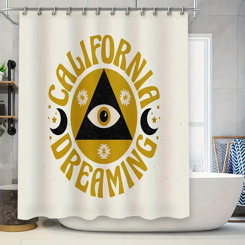 

Mystic Eye Shower Curtain Spiritual Decor Bohemian Vibes Third Eye Art Meditative Backdrop Zen Bathroom Dark Academia Witchy Aes