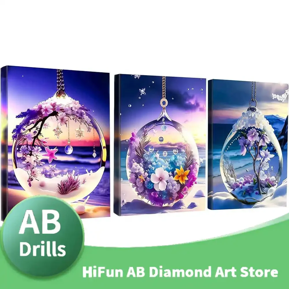 AB Drill Crystal Wind Chimes Diamond Painting Art Cross Stitch Kit Diamond Embroidery Mosaic Full Diamond Decor Handmade Gift