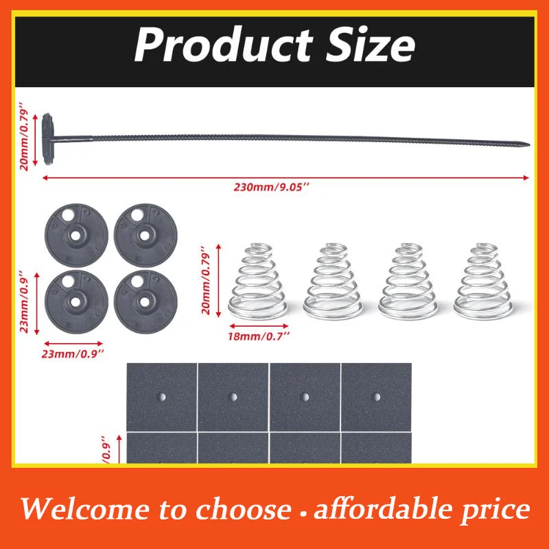 

[]Electric Radiator Fan Tie Strap Mounting Kit Zip Ties Straps Tabs Springs For Car Air Conditioning Radiator Fan Accessories