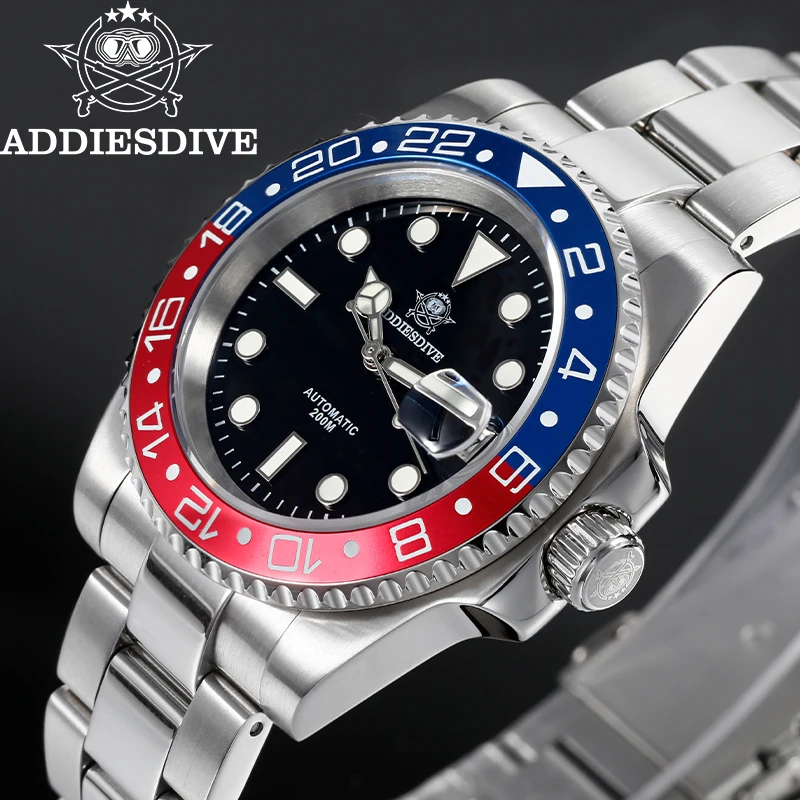 

ADDIESDIVE Man Watches Sapphire High Quality 8215 Automatic Mechanical Watch Ceramic Bezel Diving 200m Waterproof Super Luminous