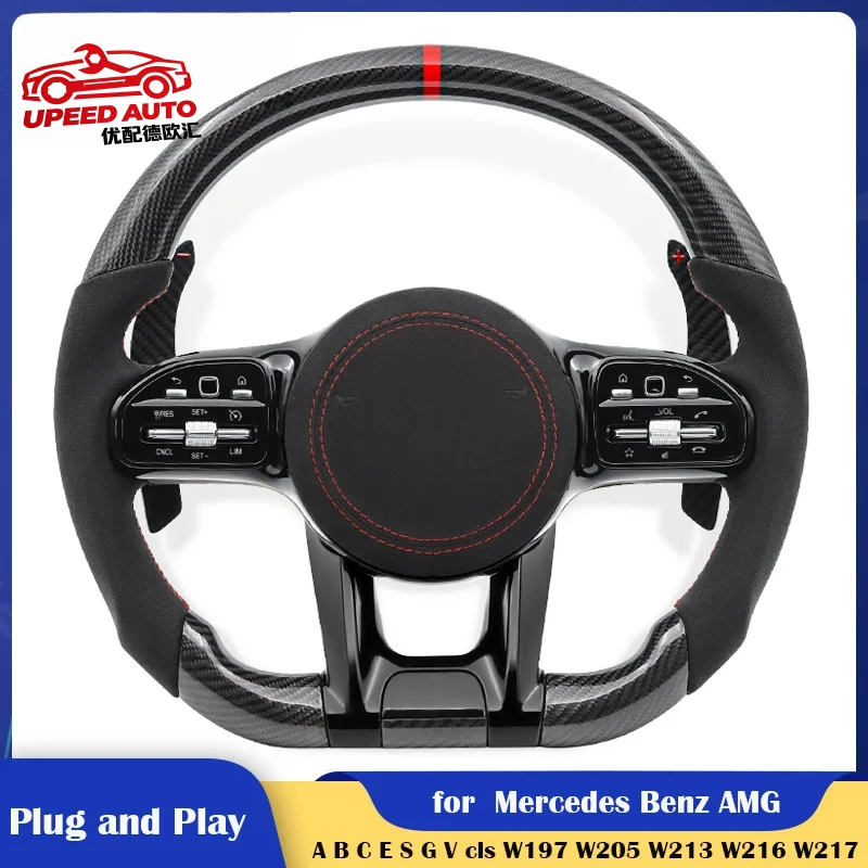 

Carbon Car Steering Wheel for Mercedes Benz AMG W117 W166 W177 S500 W205 W213 W216 W217 W218 W222 W253 W257 W463 GLE G63 C63