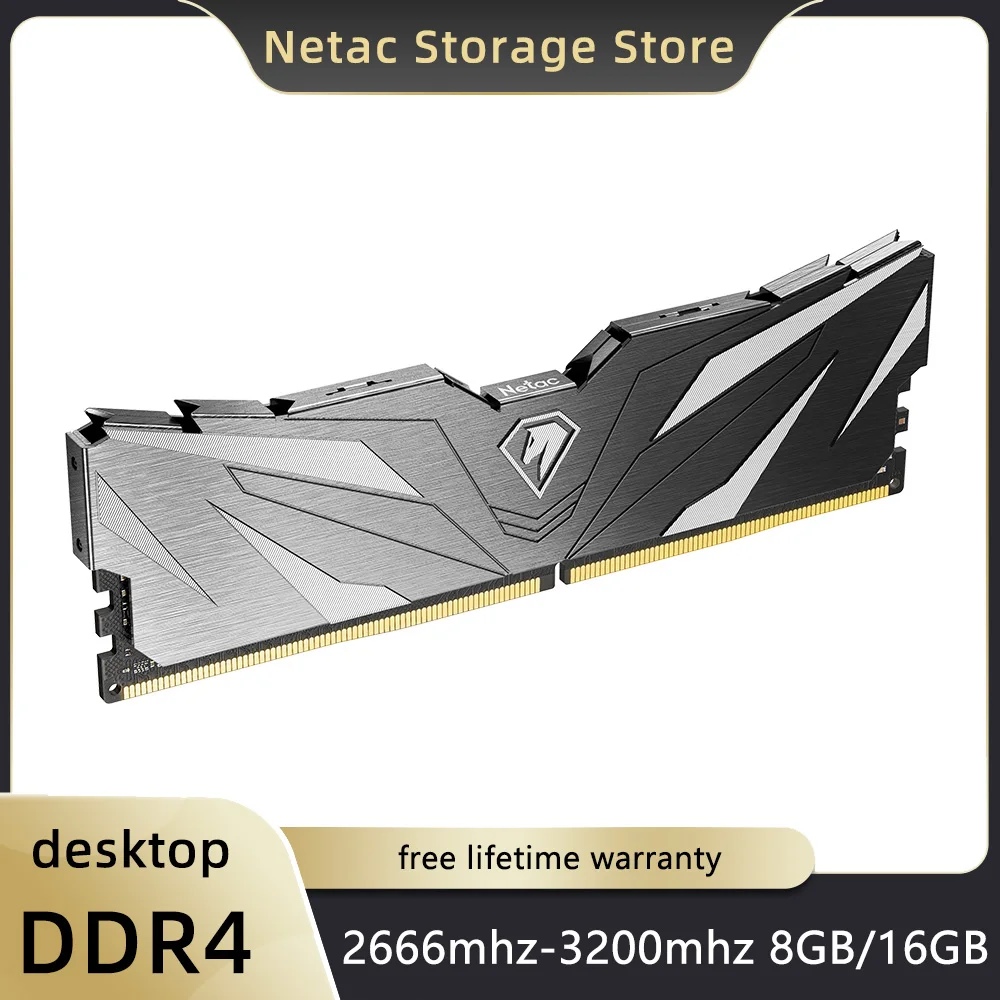 Netac DDR4 Ram Memoria 8GB 16GB DDR4 2666mhz 3200mhz 3600mhz ECC Desktop Memory XMP2.0 DDR4 RAM for Gaming PC X99 Motherboard