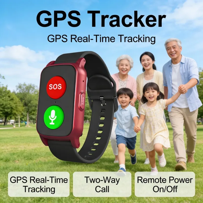 Heart Rate, Body Temperature, Blood Oxygen, Elderly GPS Positioning Wristband, Long Standby, Fall Alarm Smart Wristband