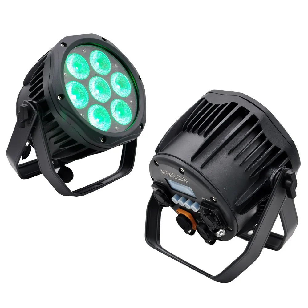 IP65 Waterproof Led Par Light 7PCSX18W RGBWA UV 6in1 Dj DMX512 Control Professional Stage DJ Equipment Disco Lights